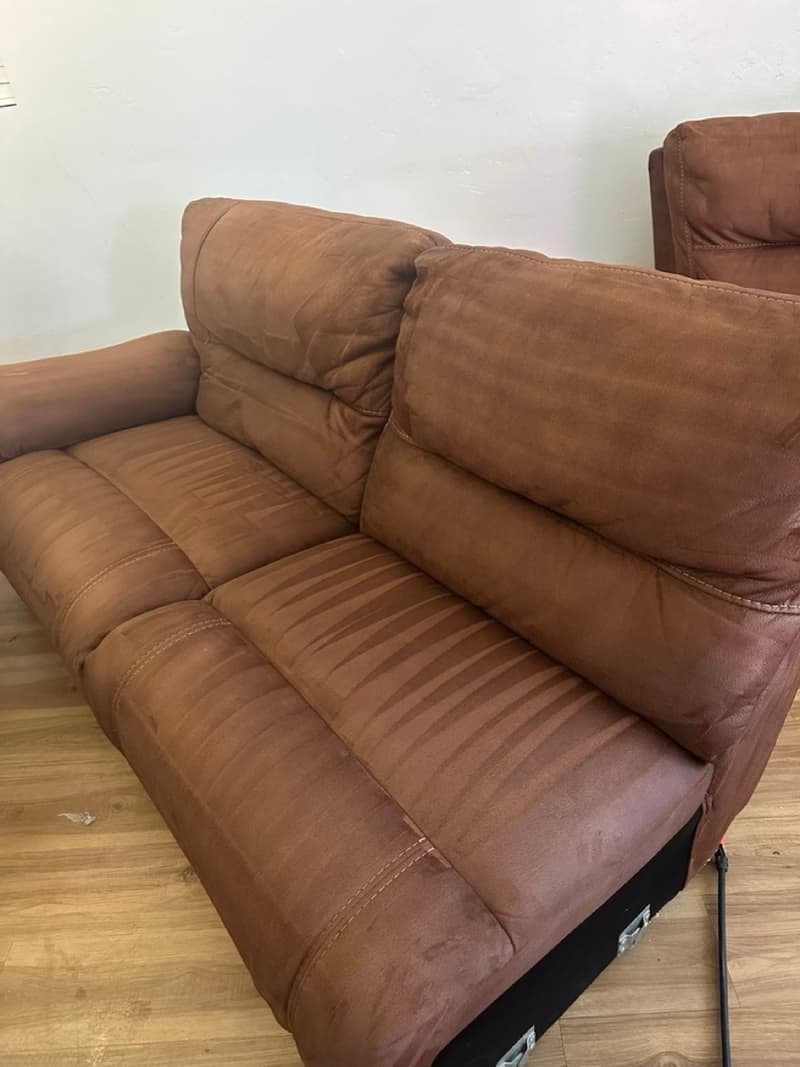 Loveseat after cleaning
