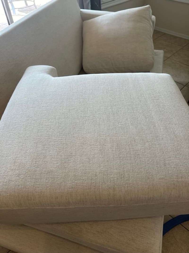 Sofa cushion after cleaning